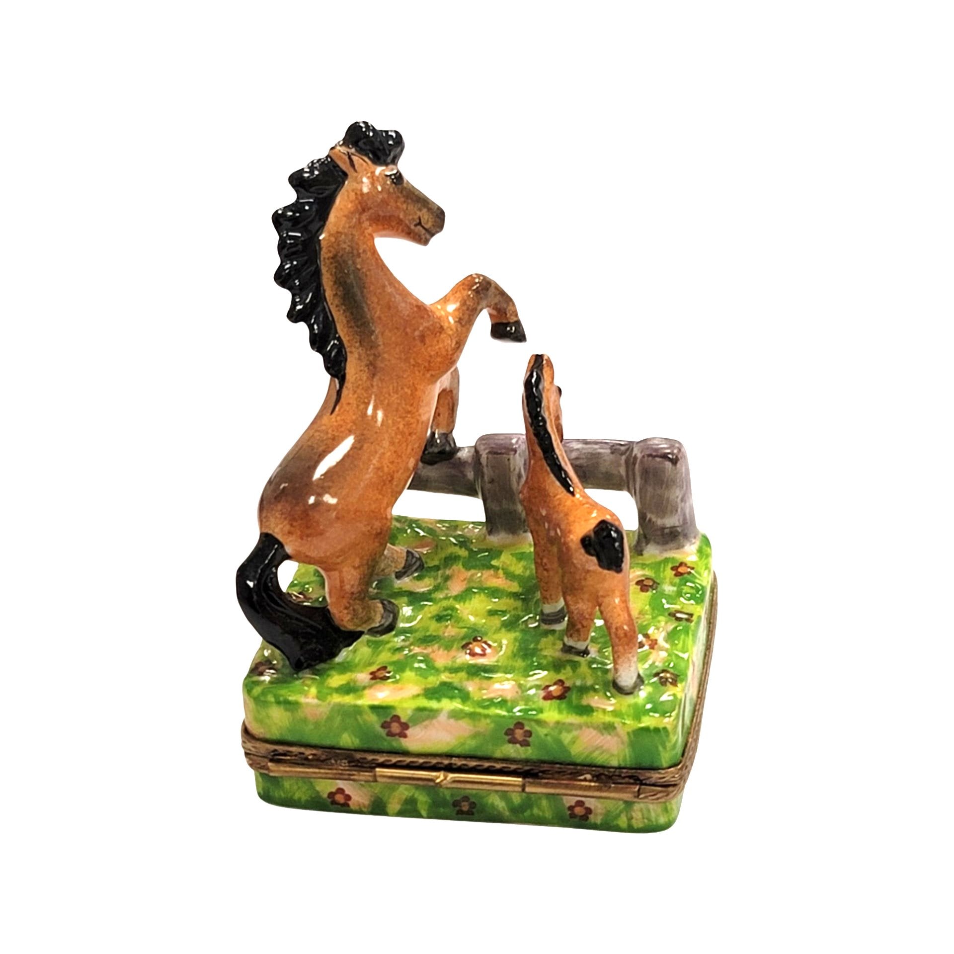 Horses in Meadow Limoges Box Porcelain Limoges farm LIMOGES BOXES French Trinket Box