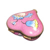 Hot Pink Heart Treasure Box Porcelain Limoges hearts LIMOGES BOXES French Trinket Box