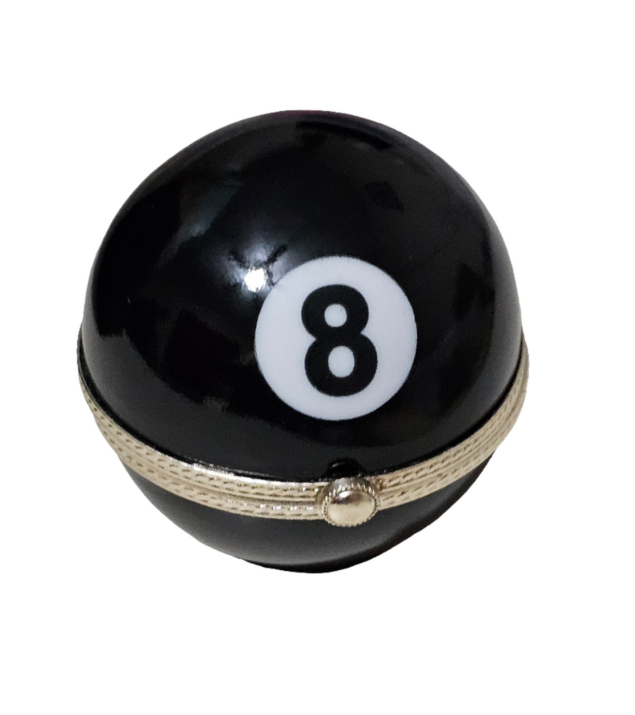 Pool 8 Ball Game Rochard Porcelain Limoges sports French Trinket Box