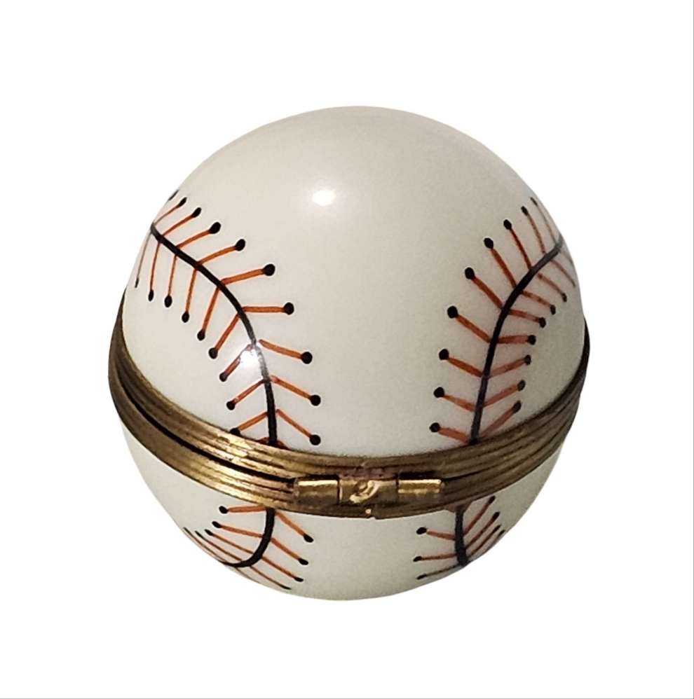 Classic Limoges Baseball Box Porcelain Limoges sports French Trinket Box