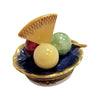 Rare Limoges Ice Cream Bowl Porcelain Limoges Dessert French Trinket Box