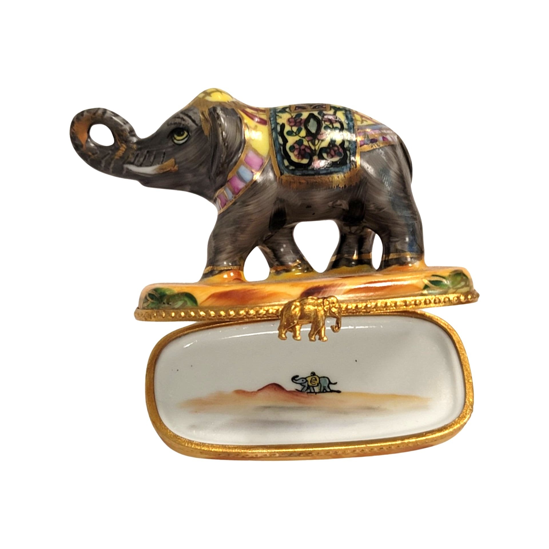 Imperial Elephant Limoges Box Porcelain Limoges Wild Limoges elephant French Trinket Box