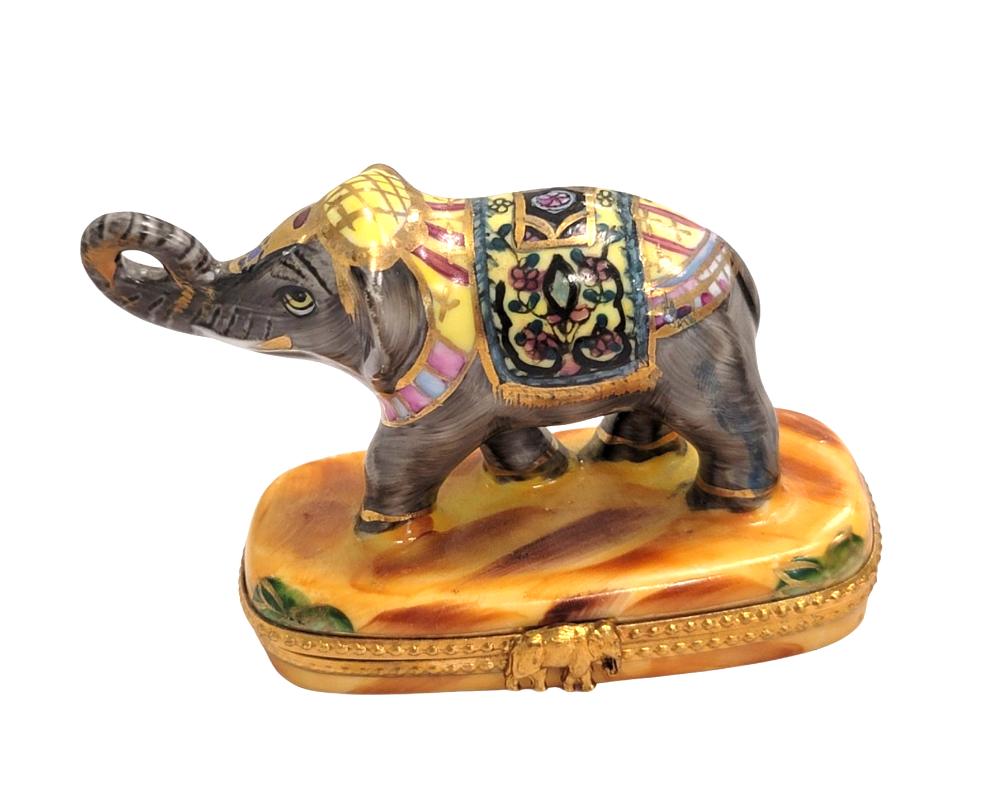 Imperial Elephant Limoges Box Porcelain Limoges Wild Limoges elephant French Trinket Box