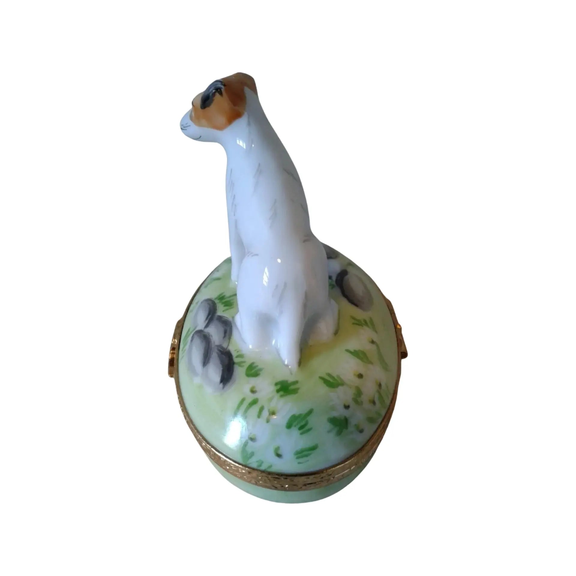 Jack Russell Terrier Dog Artoria Porcelain Limoges dog dogs French Trinket Box