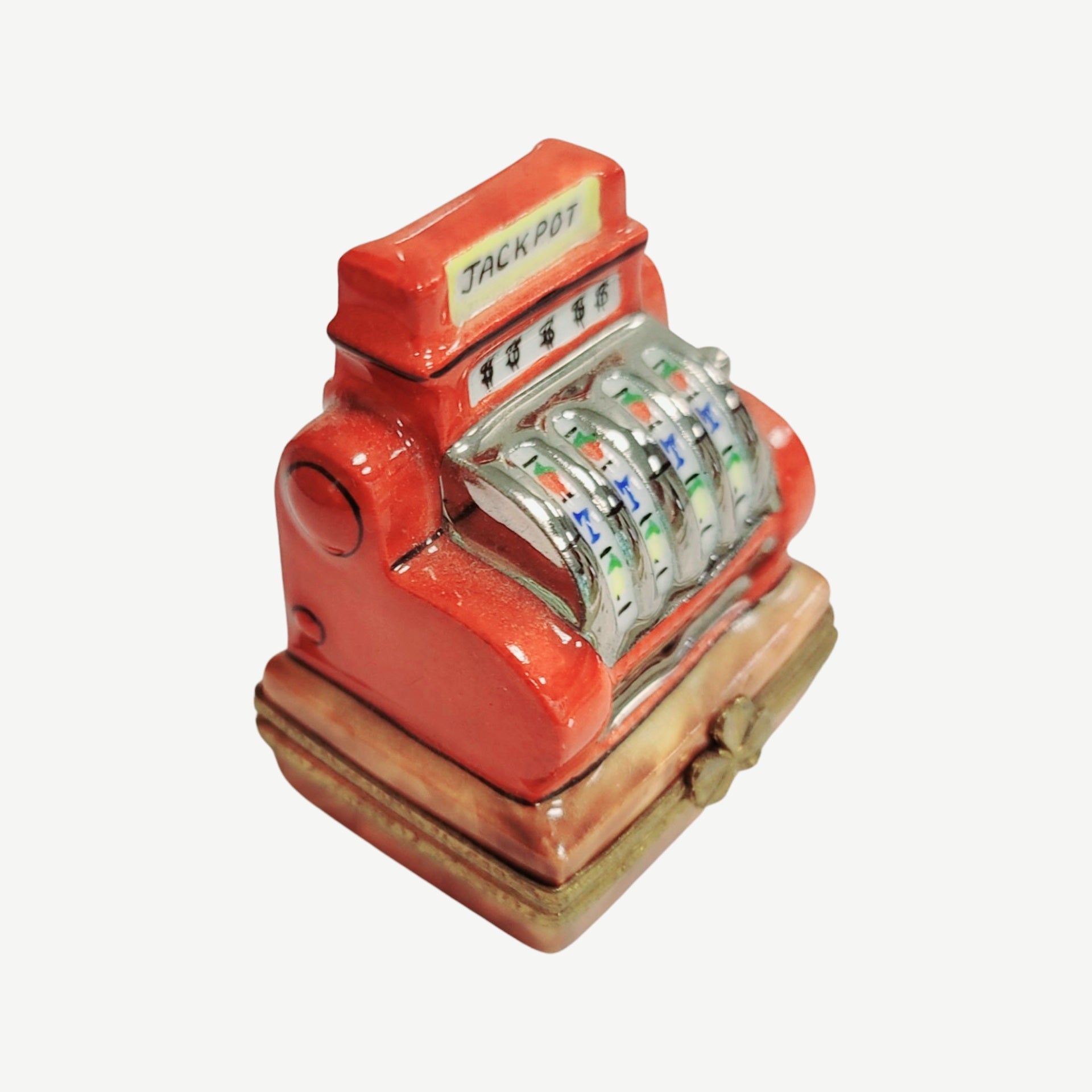 Jackpot Slot Machine Figurine Porcelain Limoges games French Trinket Box