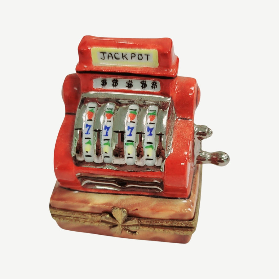 Jackpot Slot Machine Figurine Porcelain Limoges games French Trinket Box