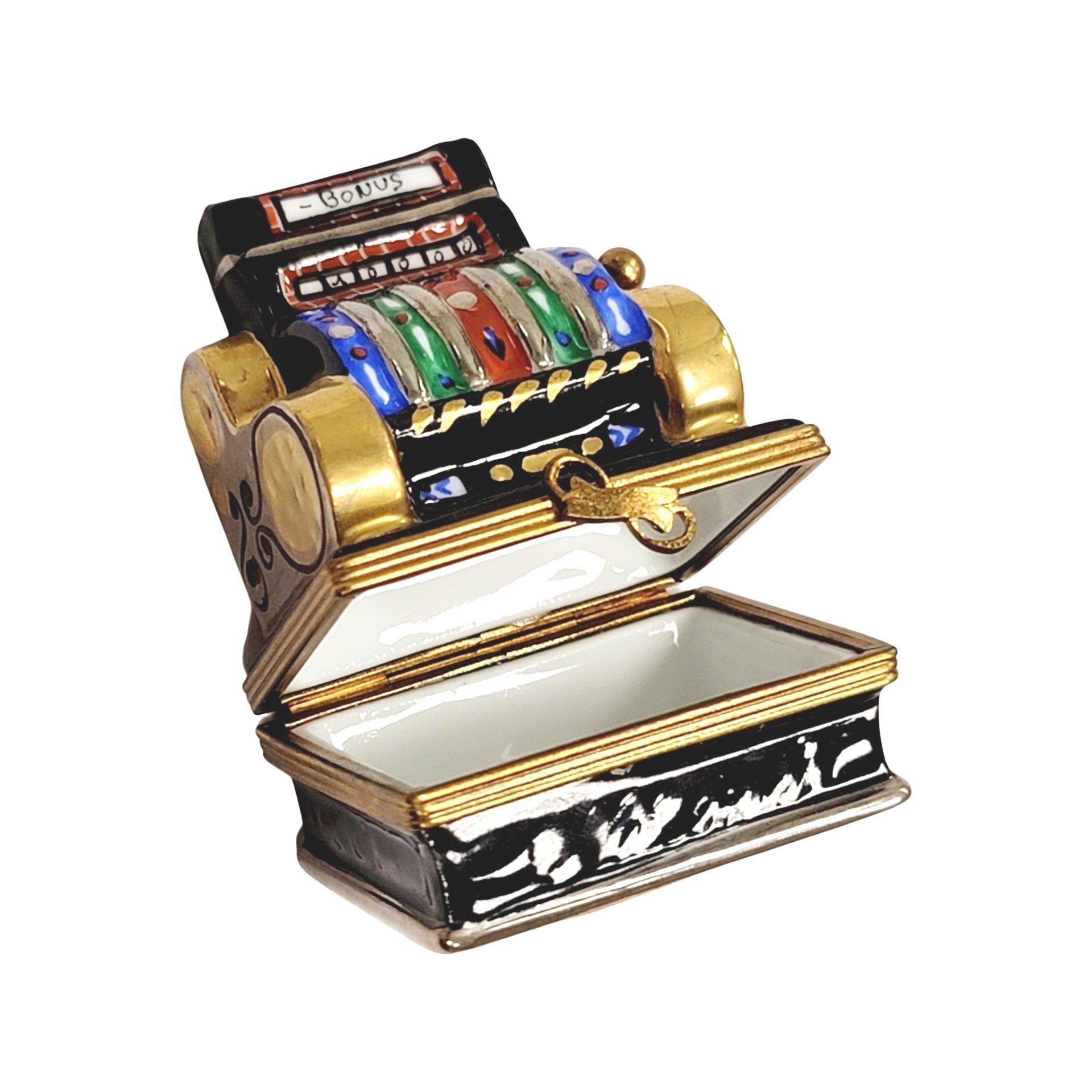 Jackpot Limoges Slot Machine Porcelain Limoges sports games French Trinket Box