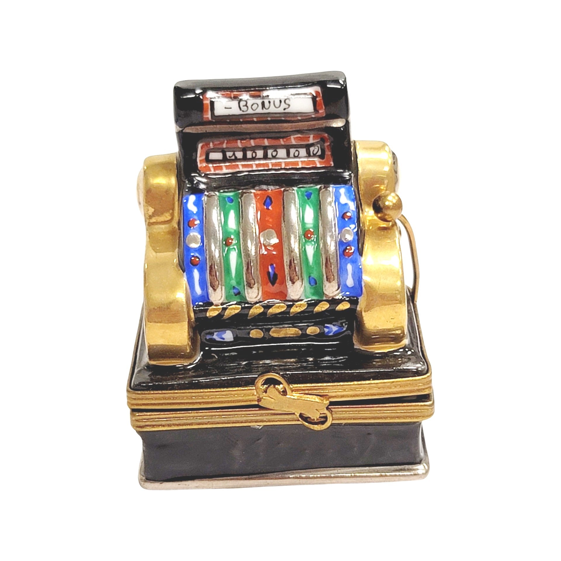 Jackpot Limoges Slot Machine Porcelain Limoges sports games French Trinket Box