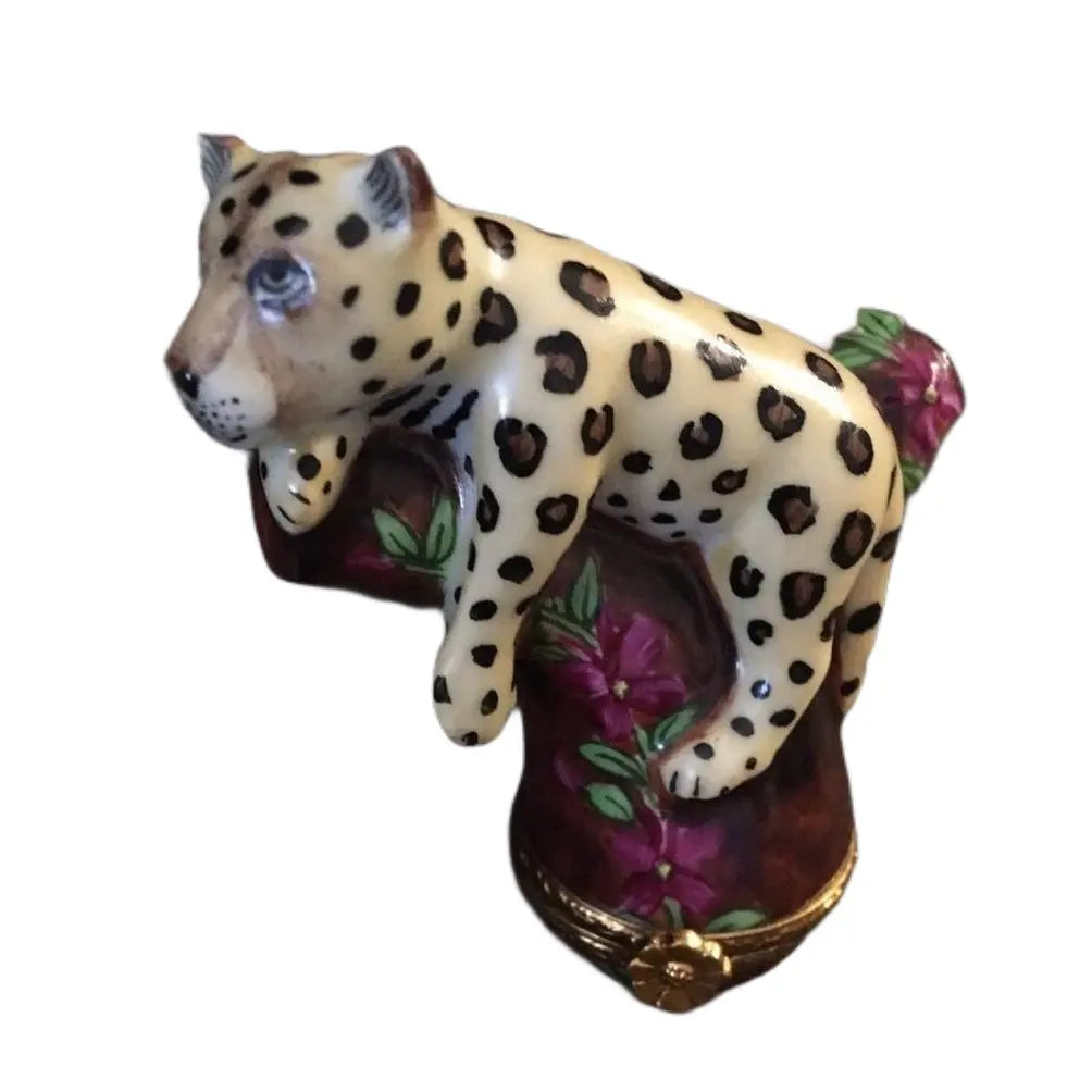 Jaguar Porcelain Limoges Wilid Animals French Trinket Box