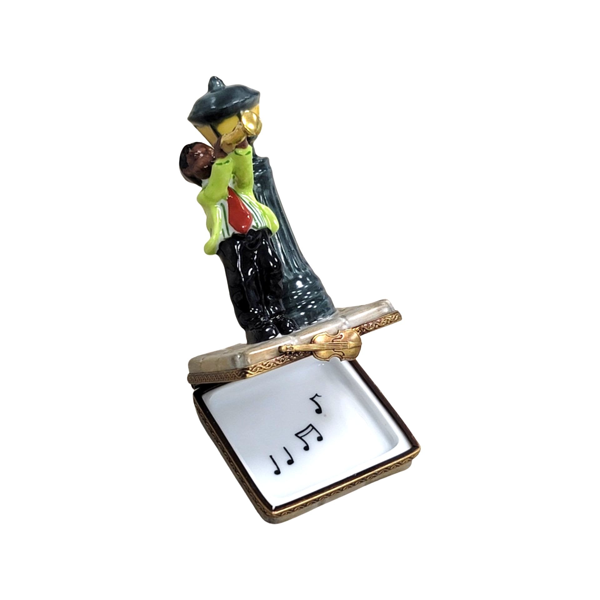 Jazz Man New Orleans Lamp Porcelain Limoges Music LIMOGES BOXES French Trinket Box