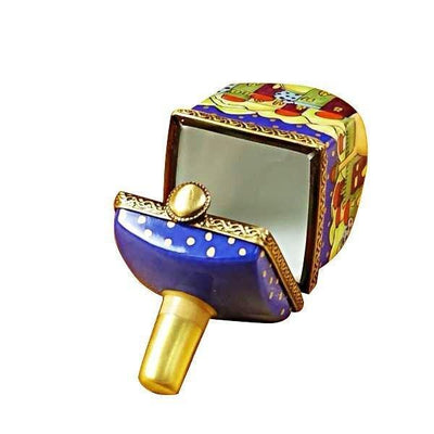 Jeru salem Scene Jewish Dreidel Porcelain Limoges religious spiritual French Trinket Box