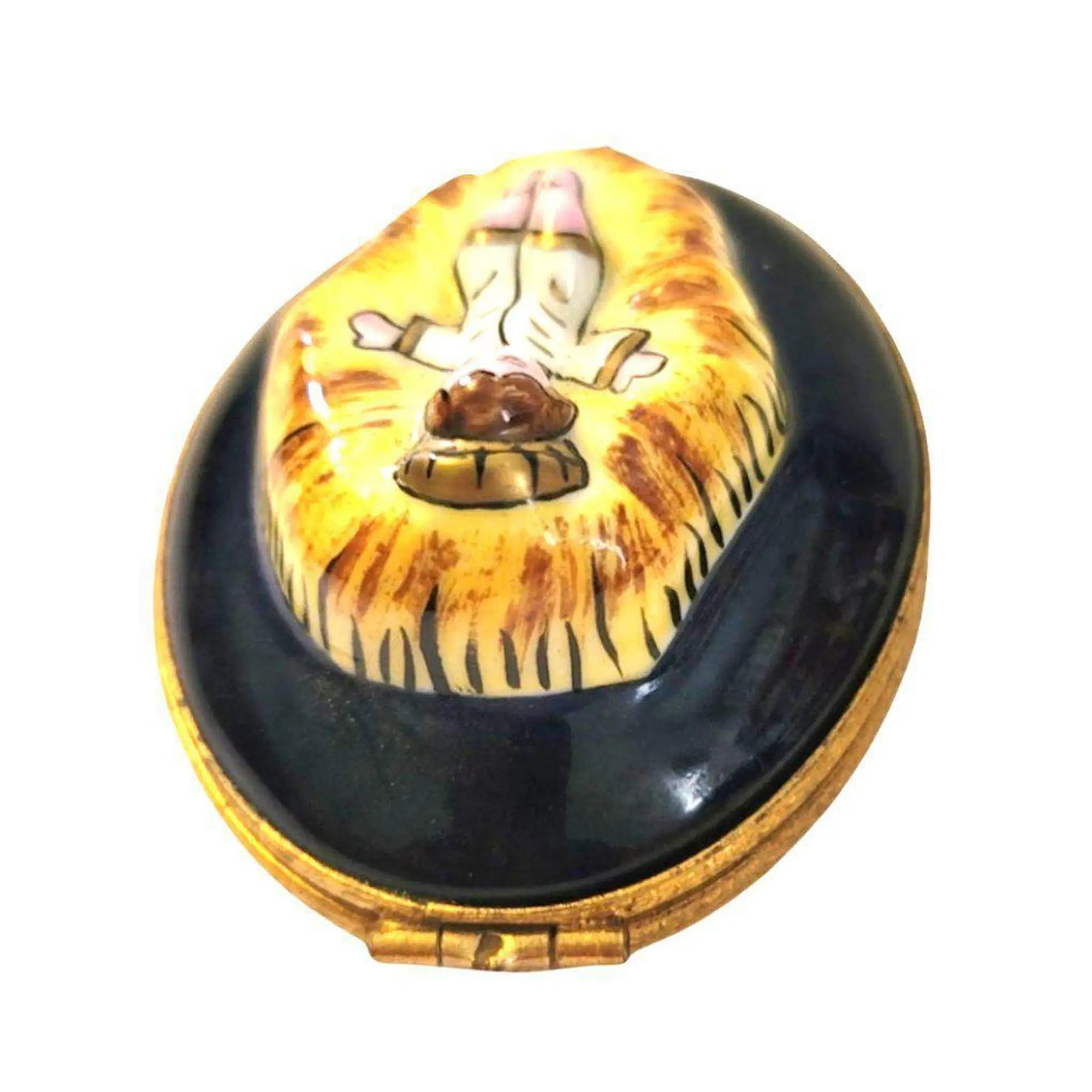 Jesus in Straw Limoges Box Porcelain Limoges religious spiritual nativity Limoges Boxes French Trinket Box