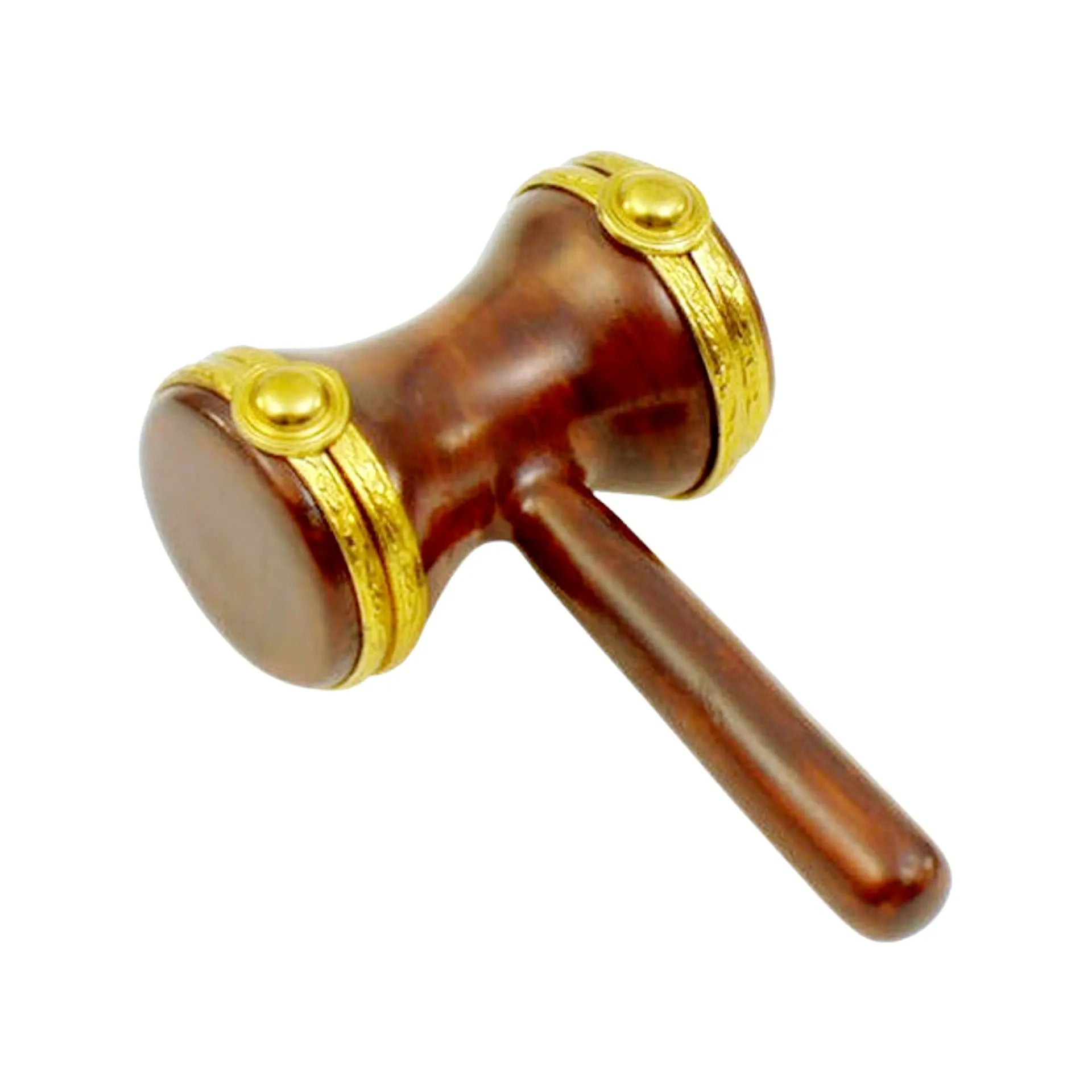 Judge's Gavel Porcelain Limoges Professional French Trinket Box