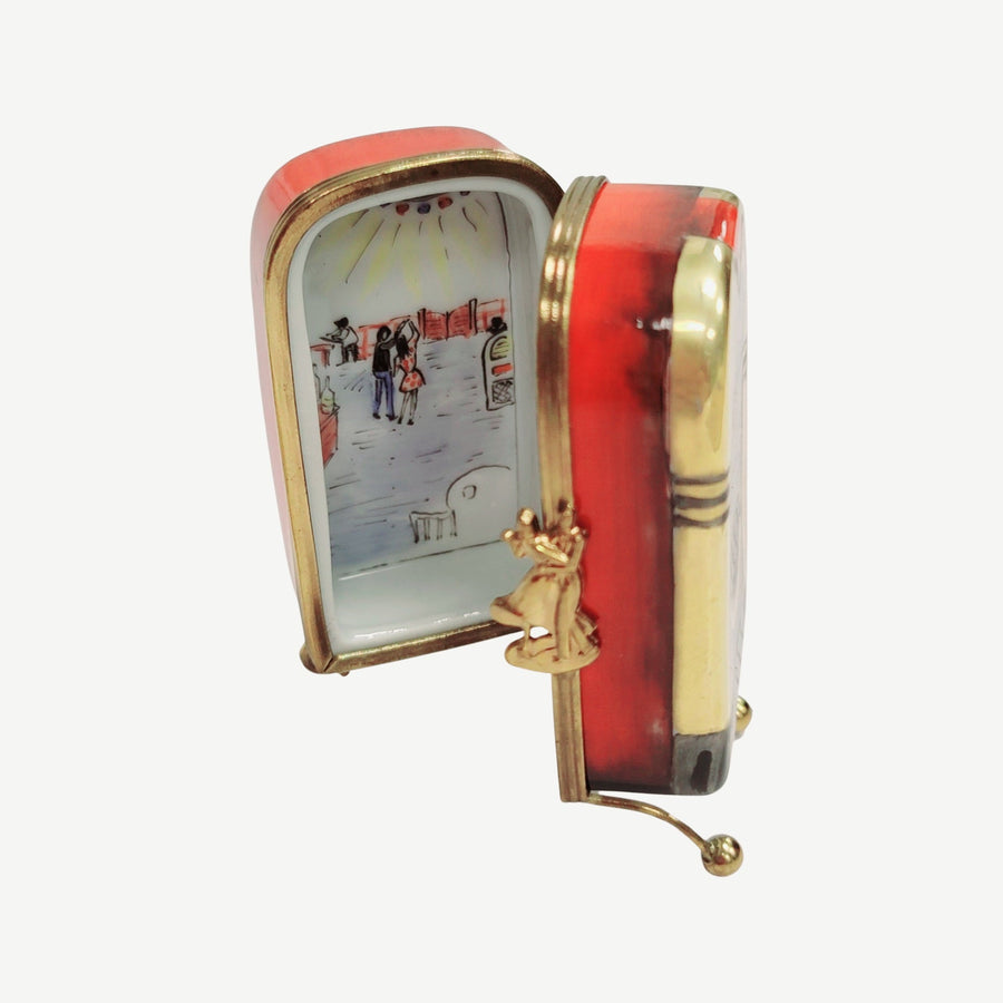 Jukebox Dance Party Delight Porcelain Limoges music dance French Trinket Box