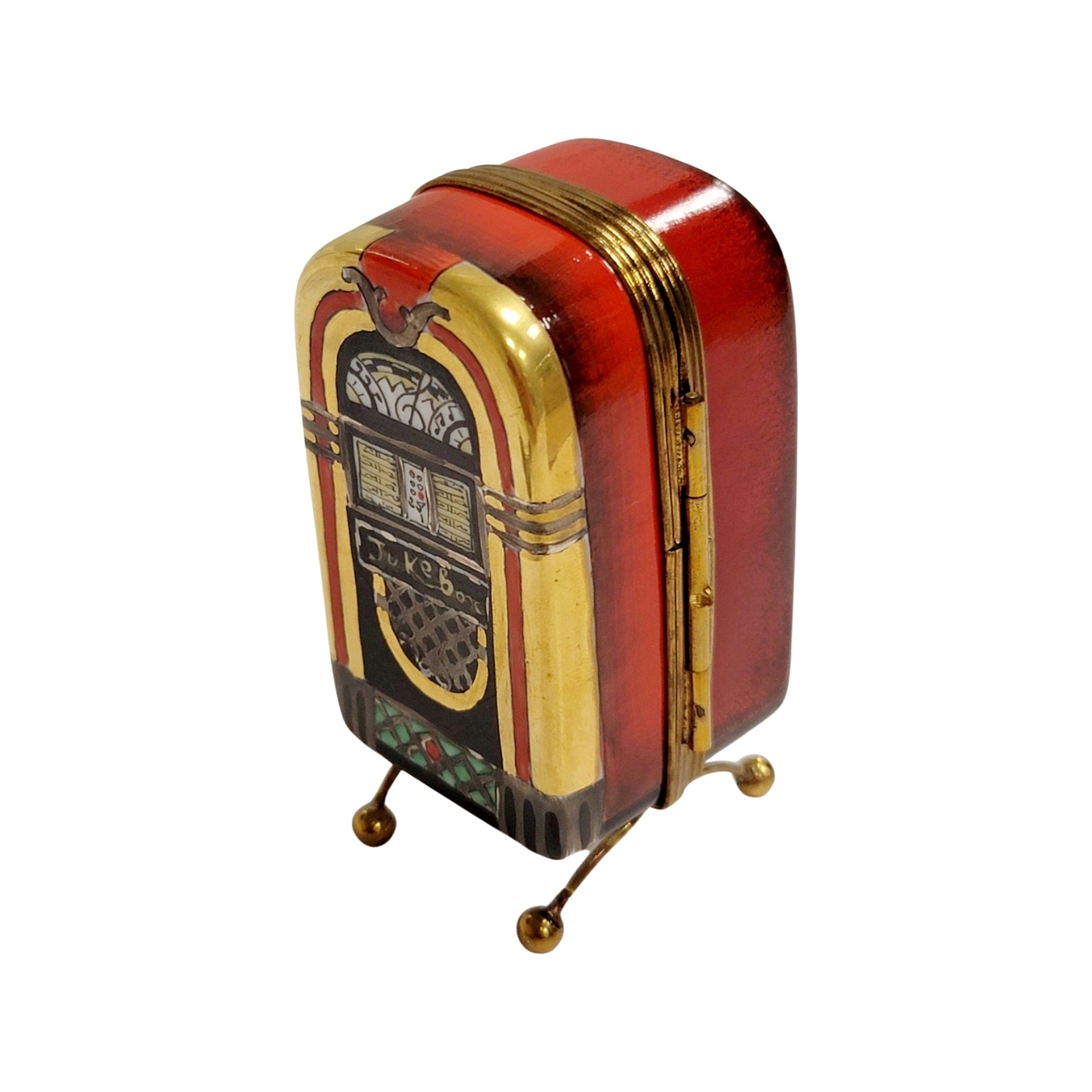 Jukebox Dance Party Delight Porcelain Limoges music dance French Trinket Box