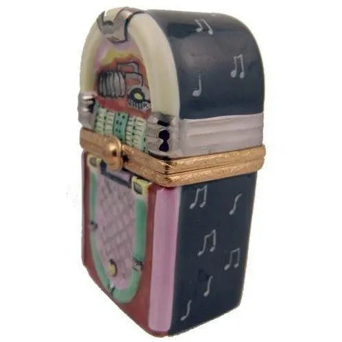 Jukebox w Music Notes Porcelain Limoges Music French Trinket Box