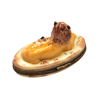 Jungle Lion Limoges Box Artistry Porcelain Limoges Limoges Boxes wild animals cat French Trinket Box