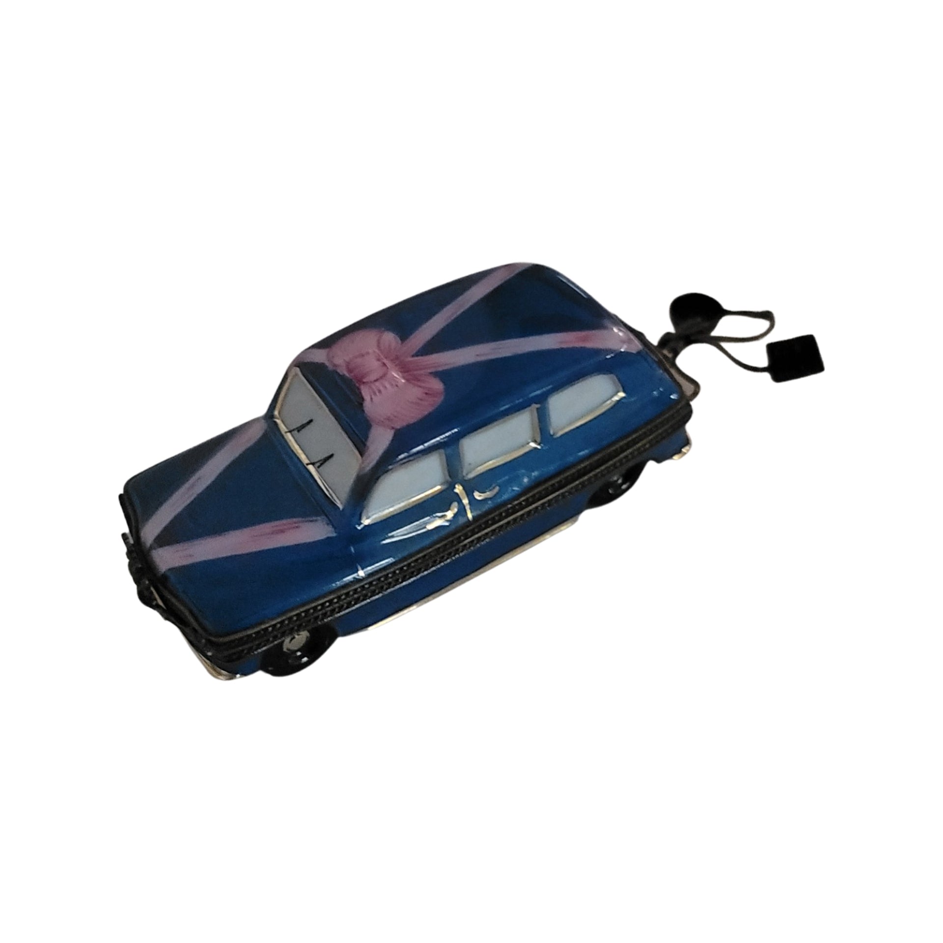 Just Married Limousine Figurine Porcelain Limoges wedding vehicle French Trinket Box