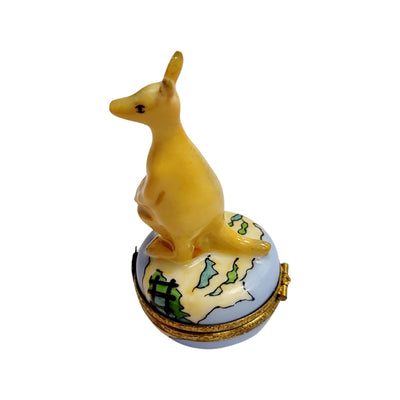 Kangaroo Limoges Box Masterpiece Porcelain Limoges wild animal French Trinket Box
