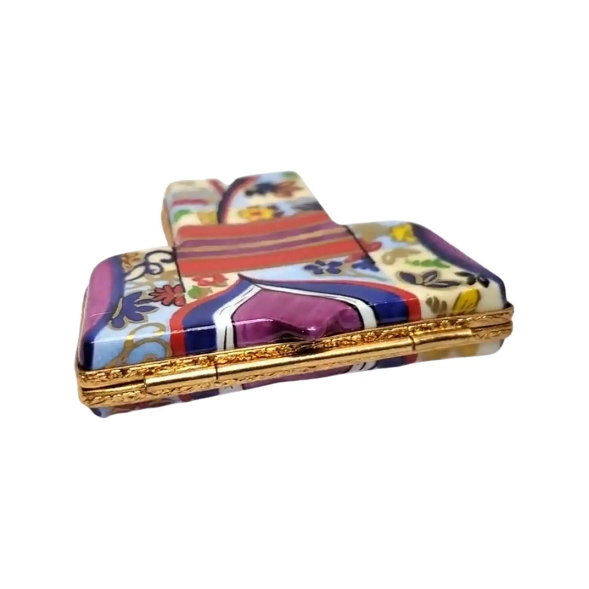 Kimono Porcelain Limoges Travel Fashion French Trinket Box