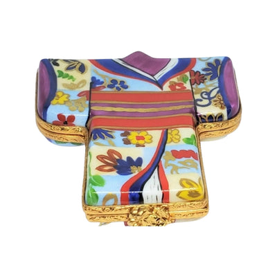 Kimono Porcelain Limoges Travel Fashion French Trinket Box