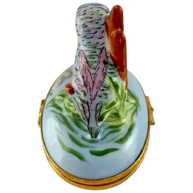 King Fisher Porcelain Limoges bird birds French Trinket Box