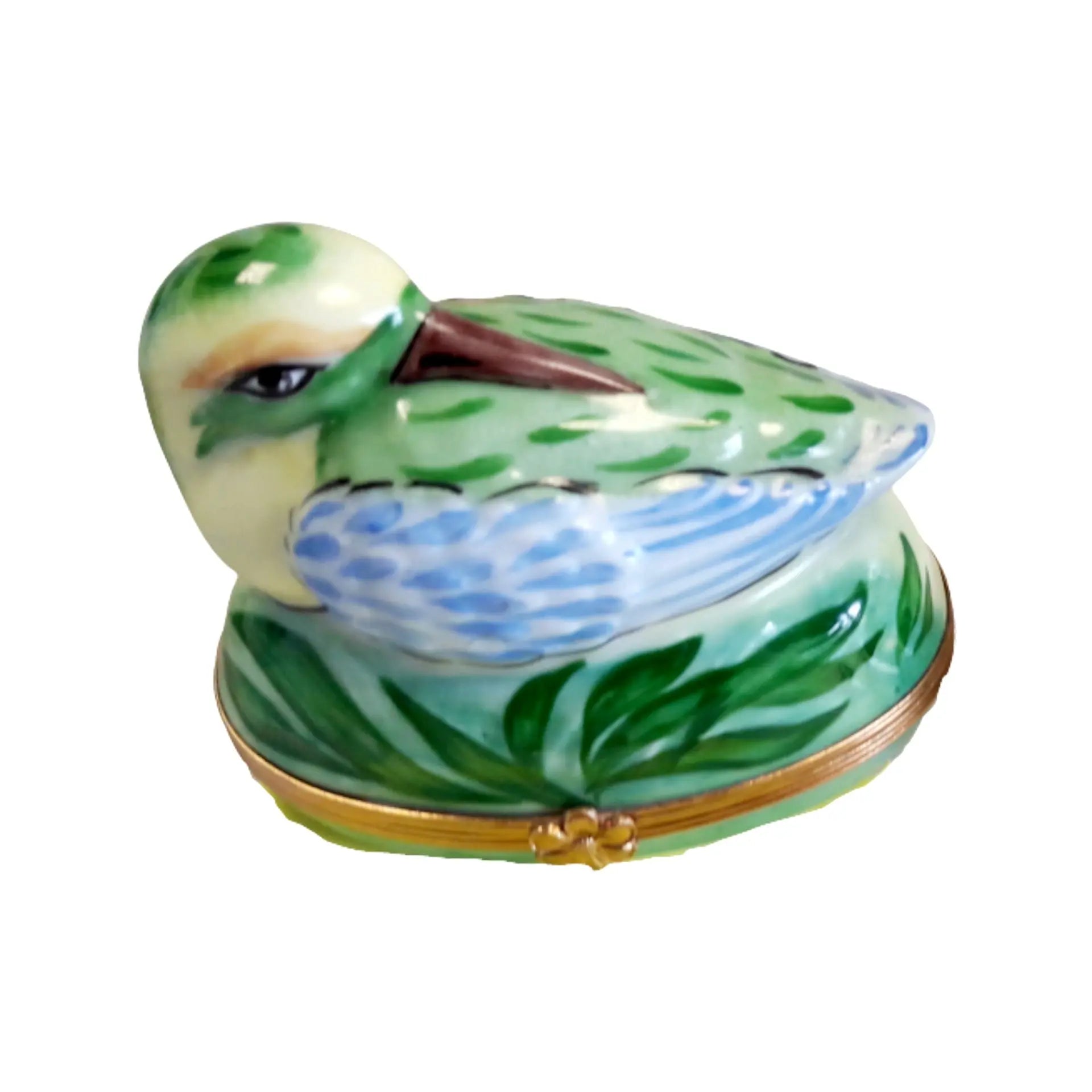 King Fisher Porcelain Limoges bird birds French Trinket Box