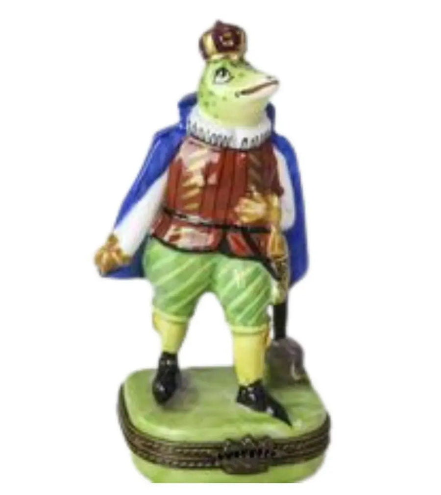 King Frog Porcelain Limoges frog limoges boxes travel French Trinket Box