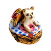 Kitty Cat under Bonnet Hat-cat cats limoge box-CH3S376