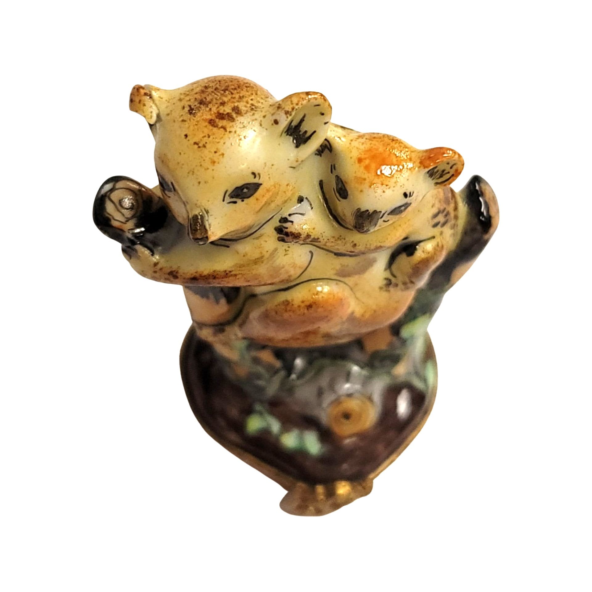 Koala Bear Family Limoges Box Porcelain Limoges bear wild animal French Trinket Box