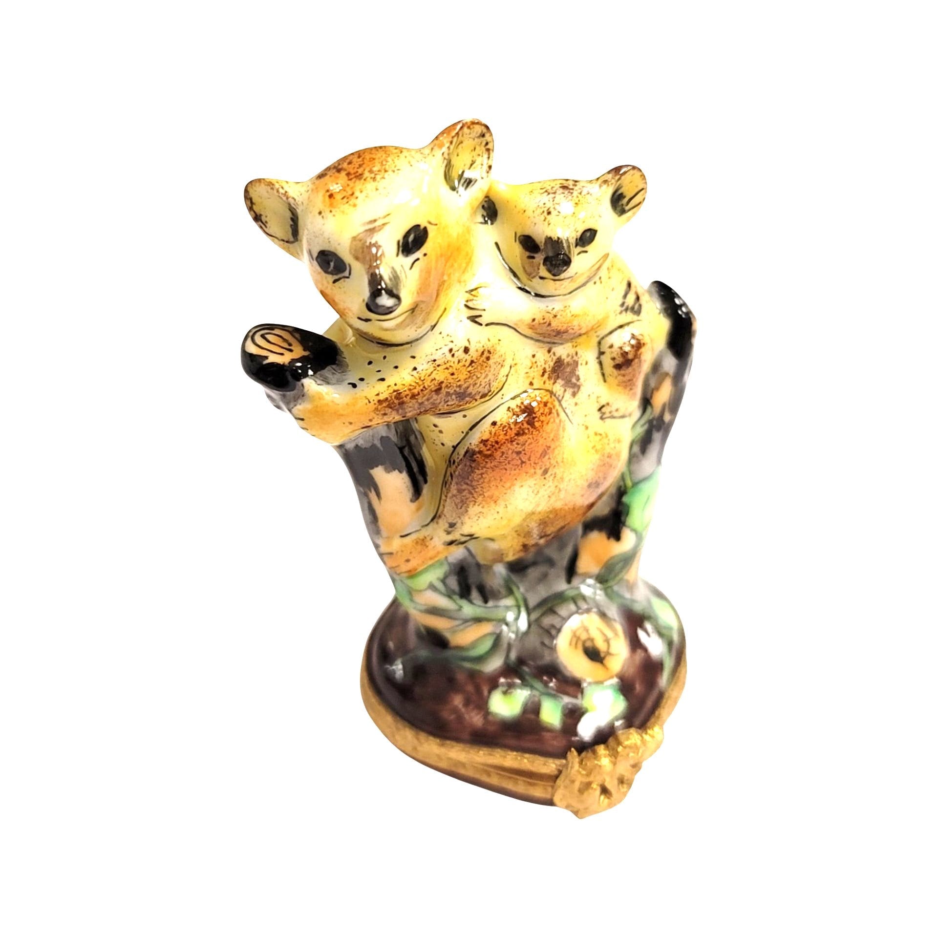 Koala Bear Family Limoges Box Porcelain Limoges bear wild animal French Trinket Box