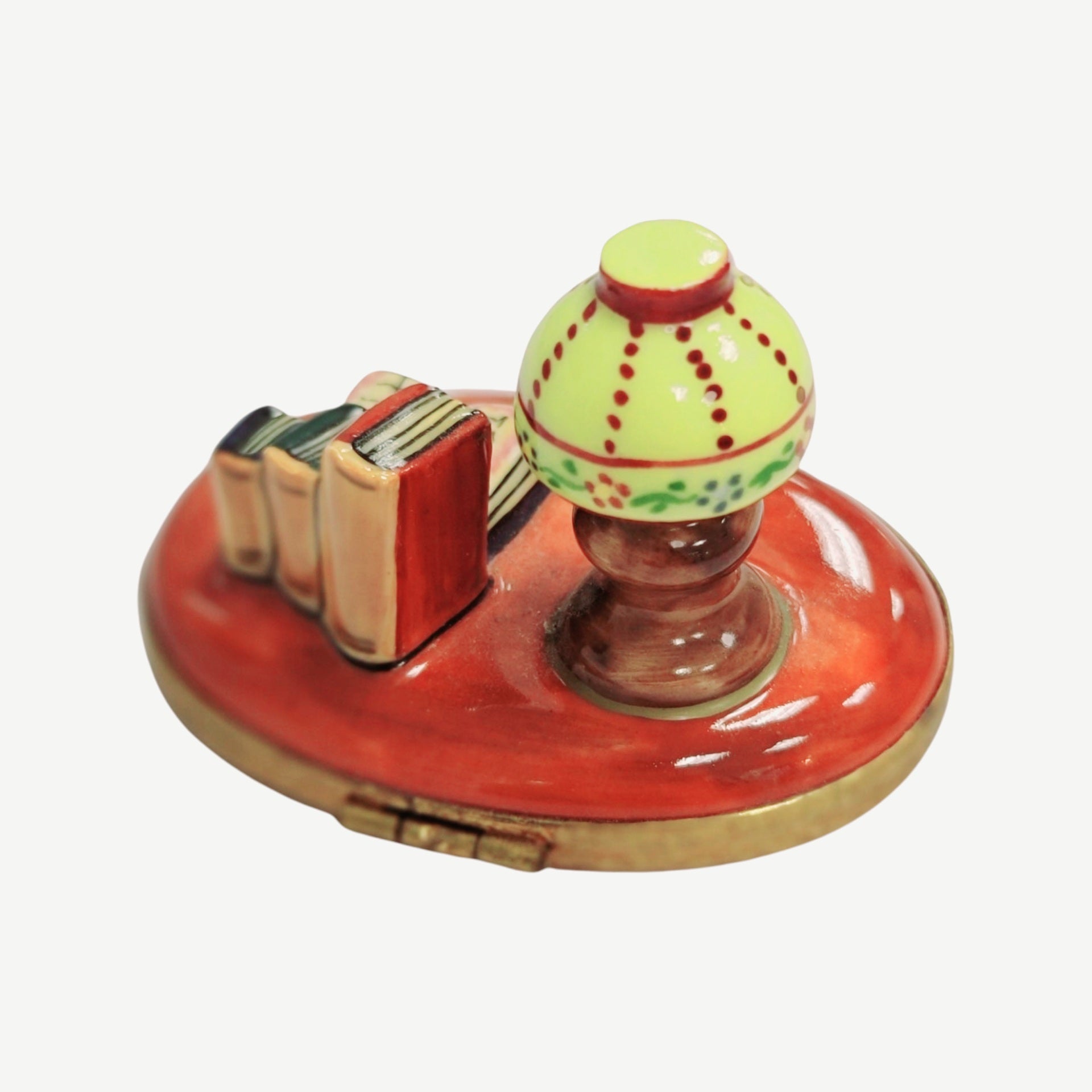 Elegant Lamp and Book Porcelain Box Porcelain Limoges fashion home French Trinket Box