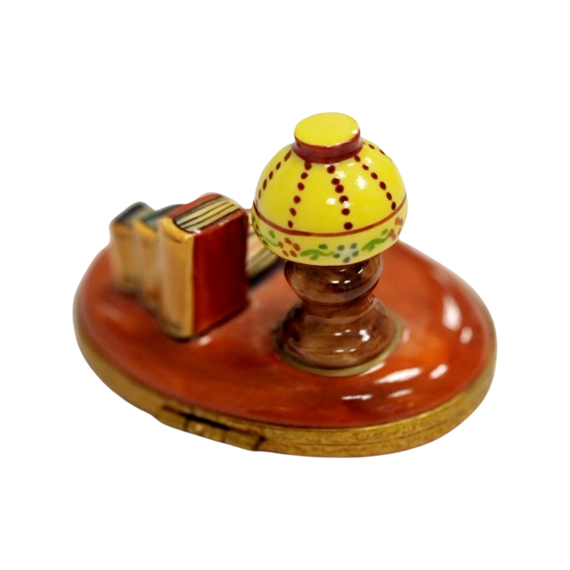 Elegant Lamp and Book Porcelain Box Porcelain Limoges fashion home French Trinket Box