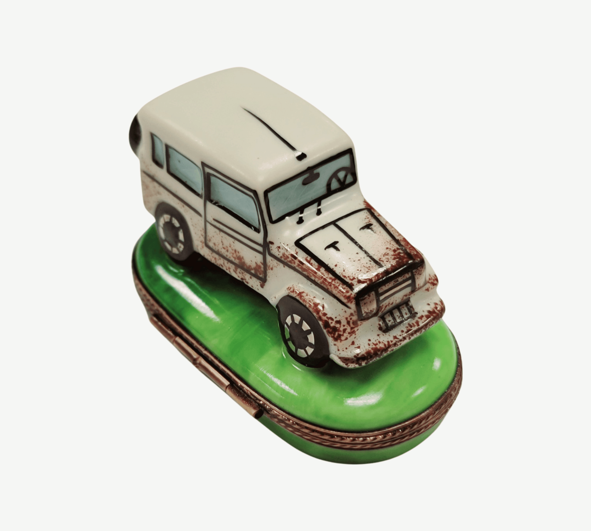 Land Cruiser Car Limoges Box Porcelain Limoges vehicle French Trinket Box