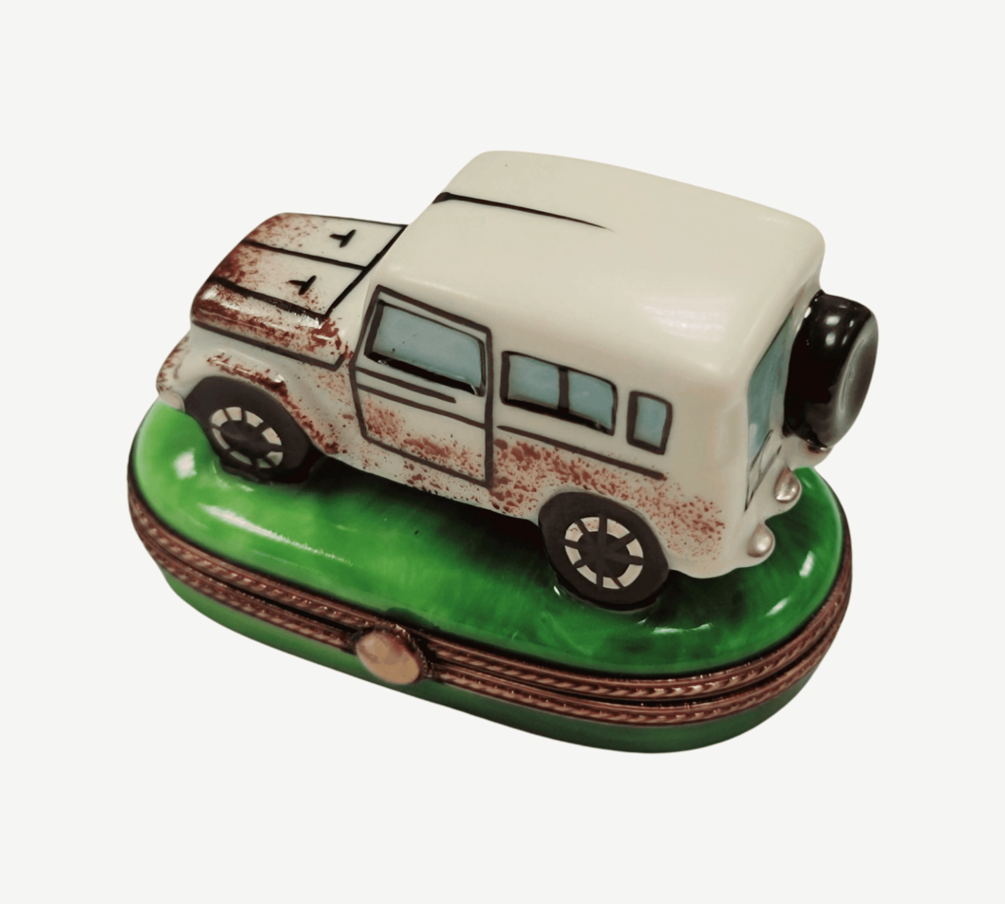Land Cruiser Car Limoges Box Porcelain Limoges vehicle French Trinket Box
