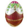 Large Burgundy Egg with Flowers limoges box Porcelain Limoges French Trinket Box