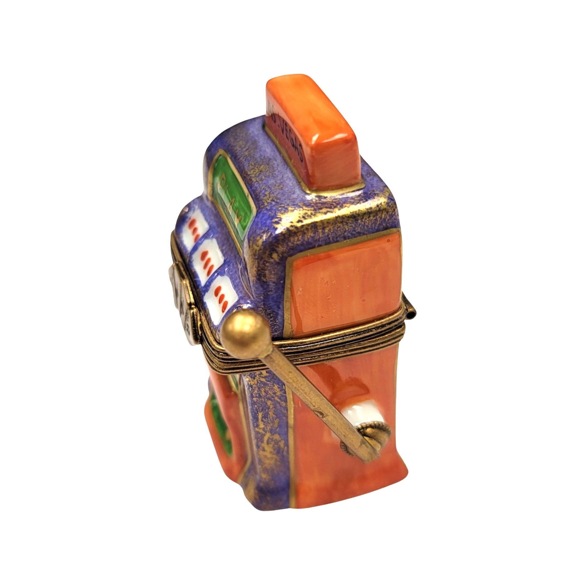 Las Vegas Slot Machine Treasure Porcelain Limoges LIMOGES BOXES games gambling French Trinket Box