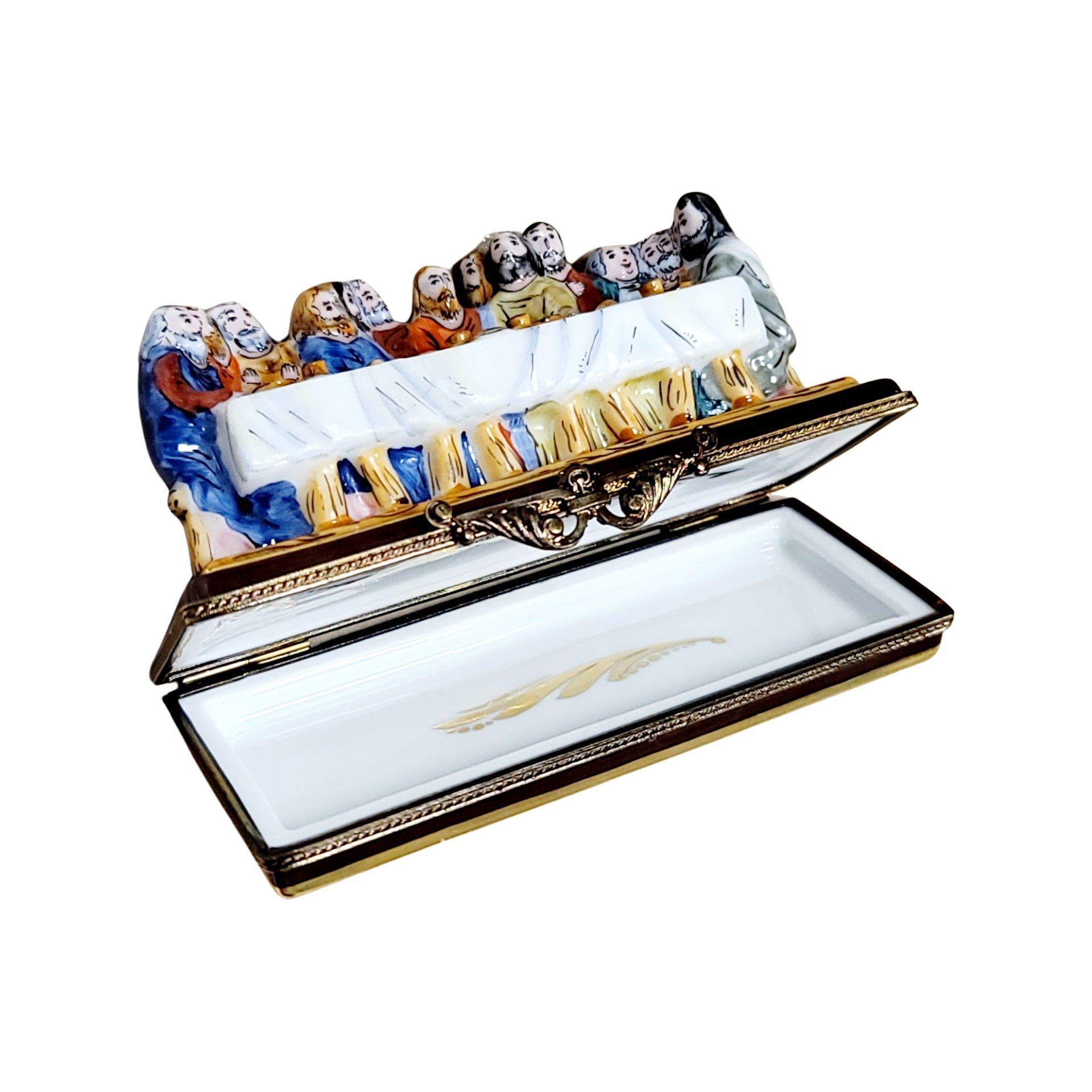 Last Supper Jesus Limoges Box Porcelain Limoges nativity christian religious French Trinket Box