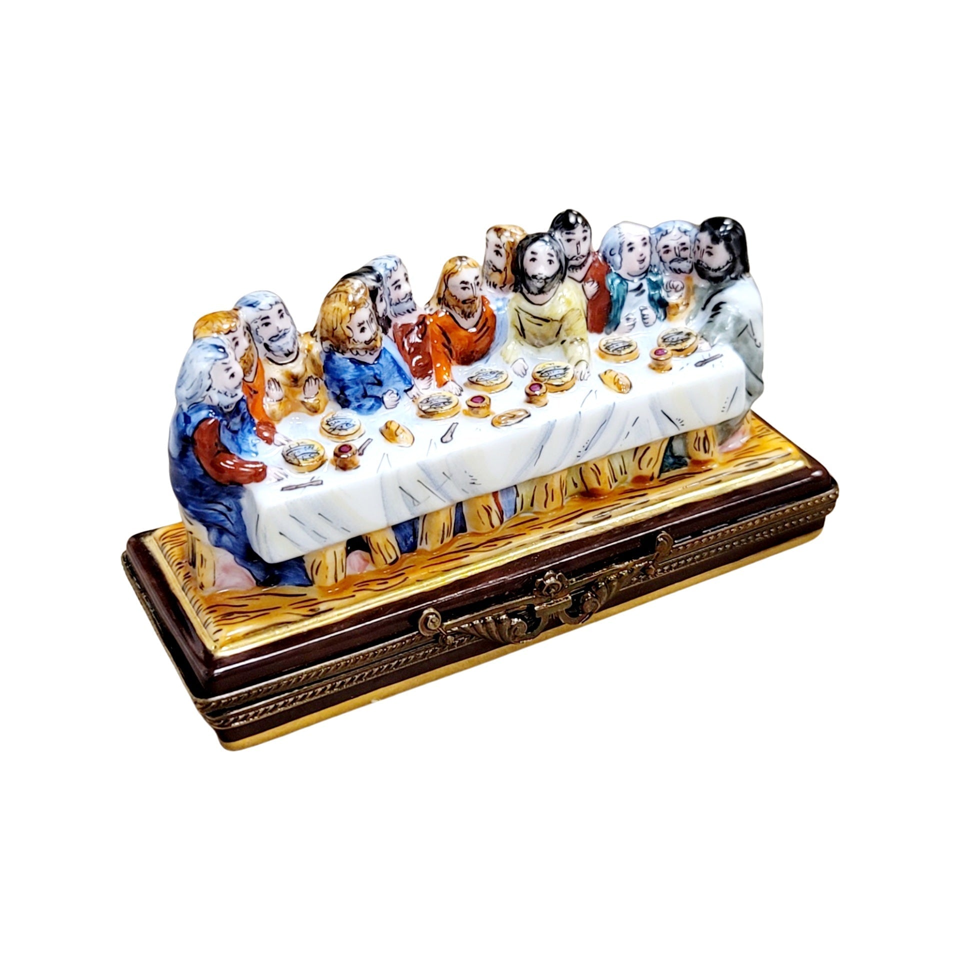 Last Supper Jesus Limoges Box Porcelain Limoges nativity christian religious French Trinket Box