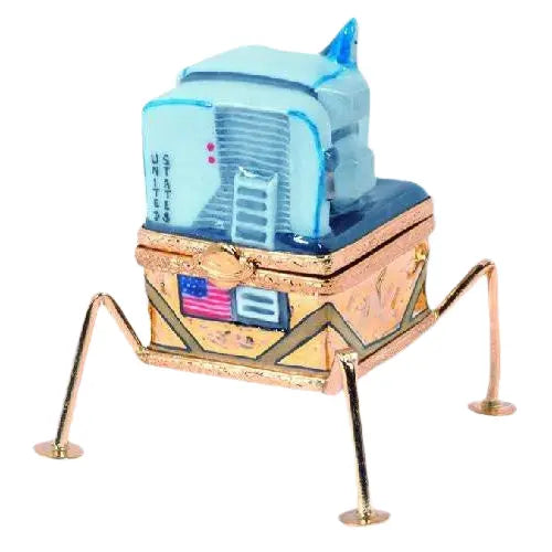 Lem space astronaught Porcelain Limoges professional French Trinket Box