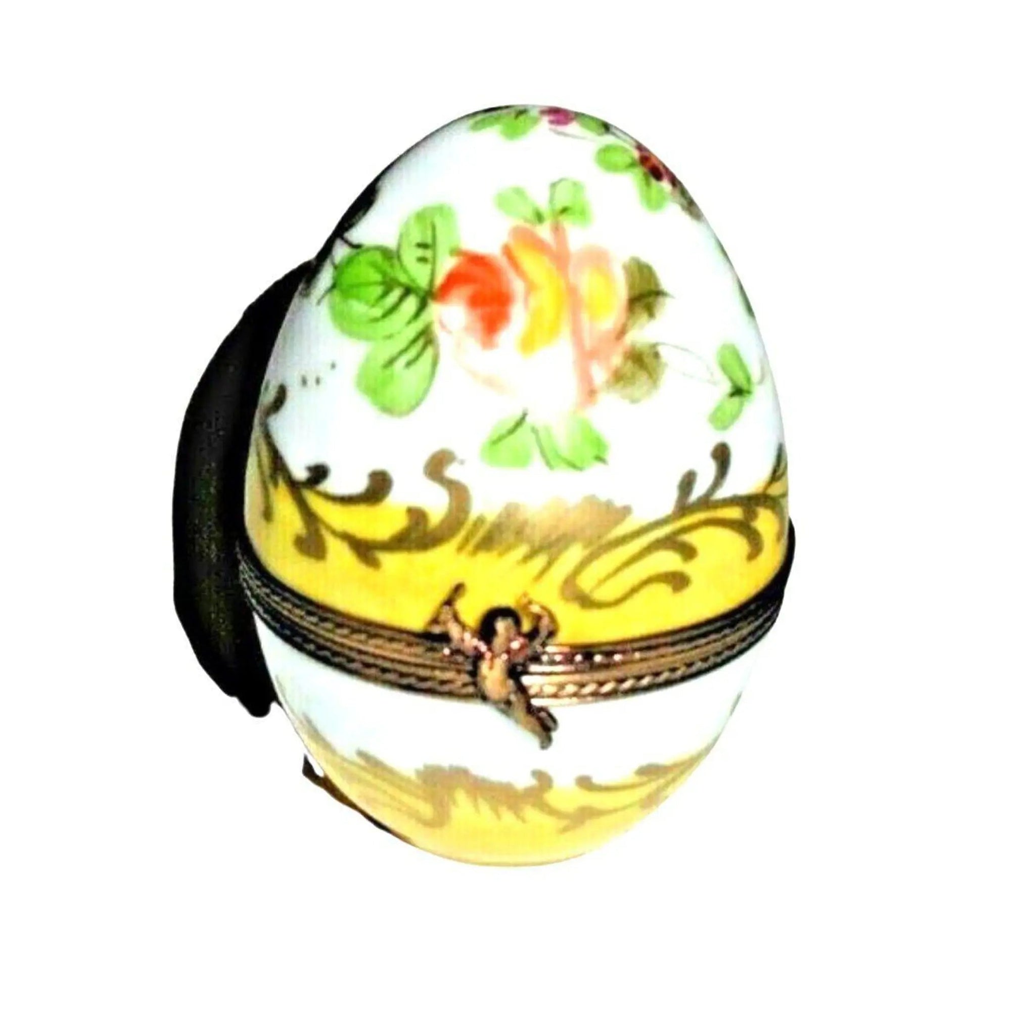 Lemonade Elegance Limoges Egg Porcelain Limoges Egg Food French Trinket Box