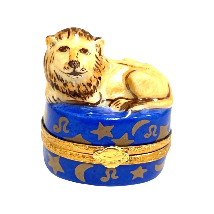 Leo Zodiac Artoria Porcelain Limoges birthday leo zodiac myth French Trinket Box