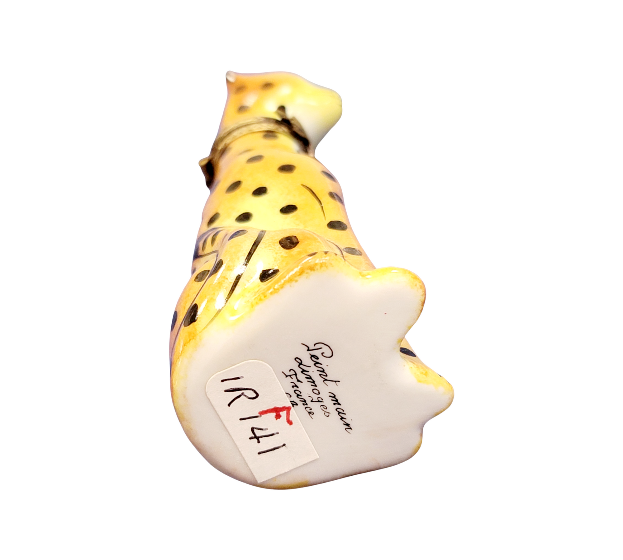 Leopard Limoges Box Figurine Porcelain Limoges French Trinket Box