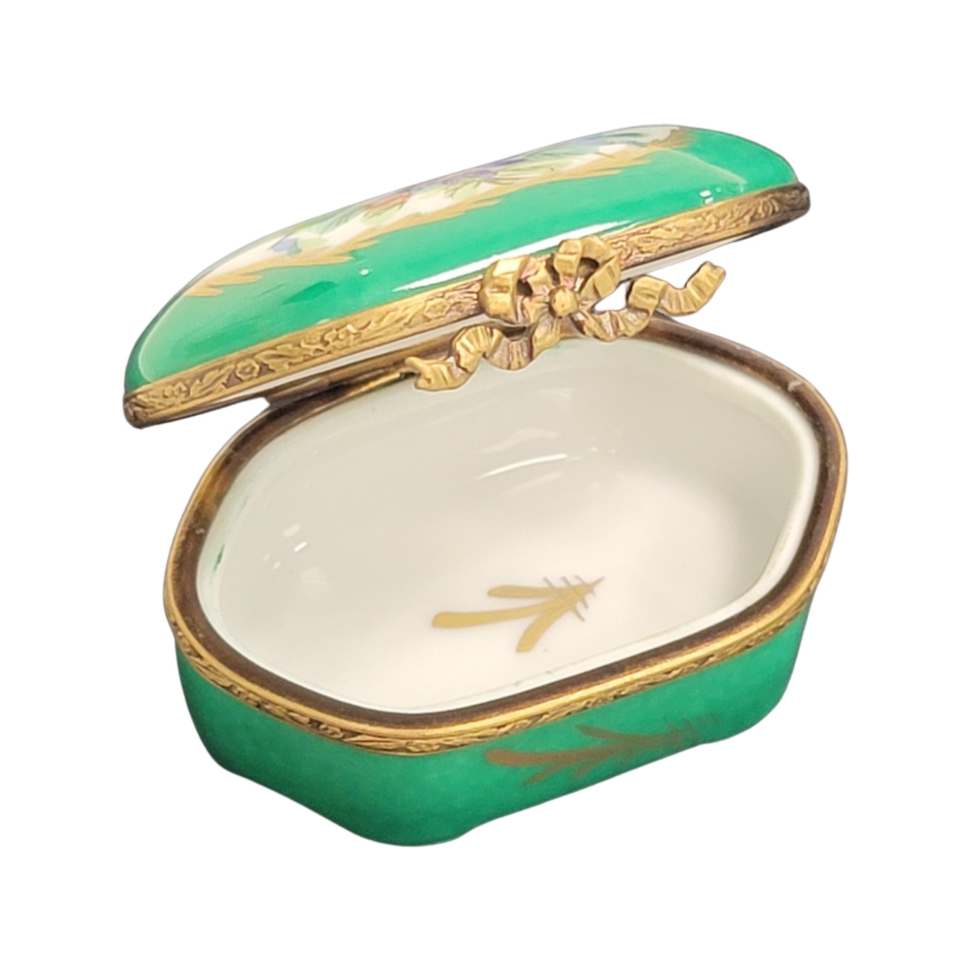 Lime Elegance Limoges Box Porcelain Limoges LIMOGES BOXES traditional French Trinket Box