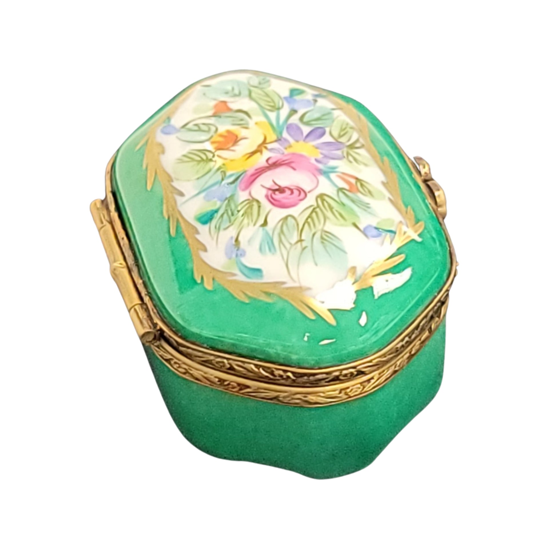 Lime Elegance Limoges Box Porcelain Limoges LIMOGES BOXES traditional French Trinket Box