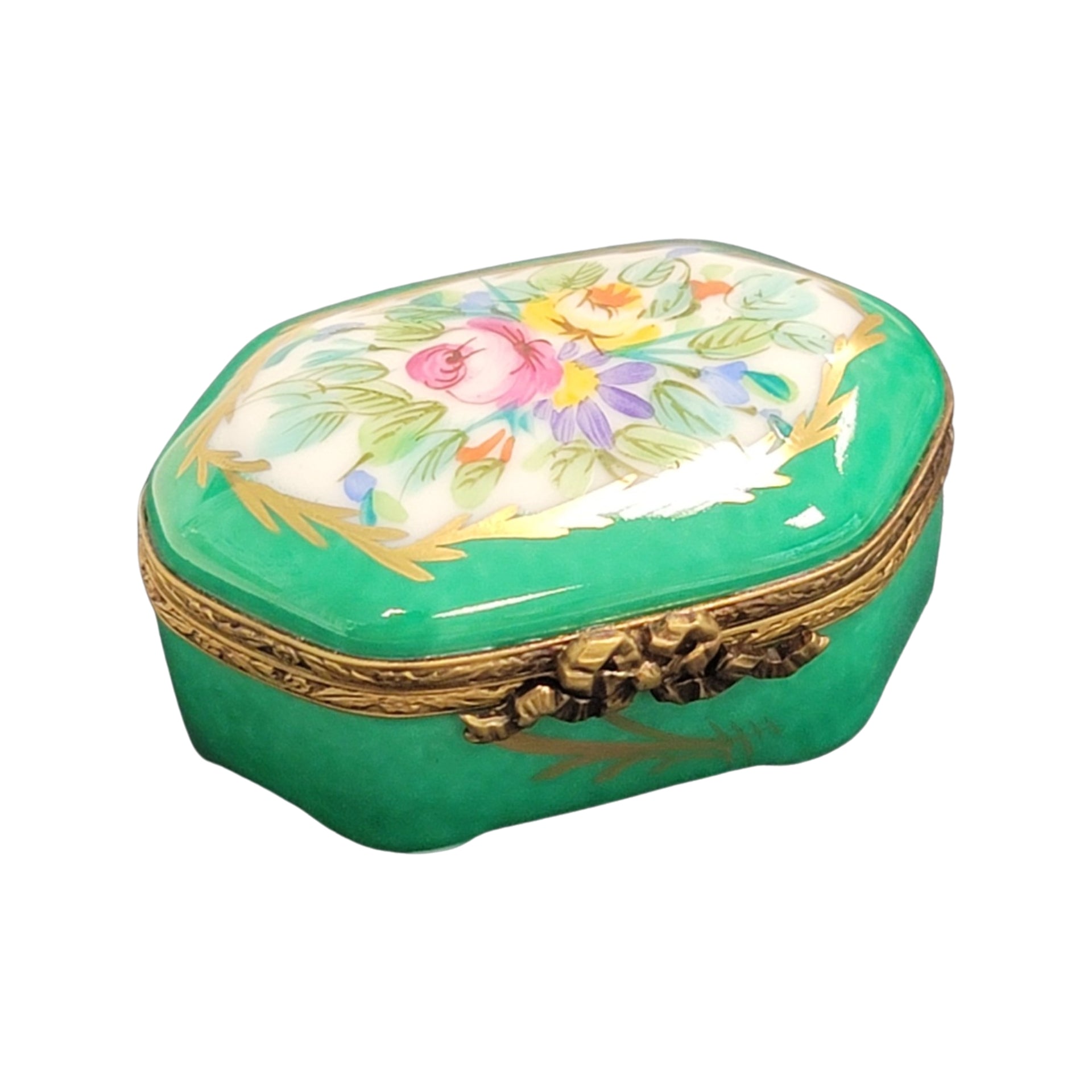 Lime Elegance Limoges Box Porcelain Limoges LIMOGES BOXES traditional French Trinket Box