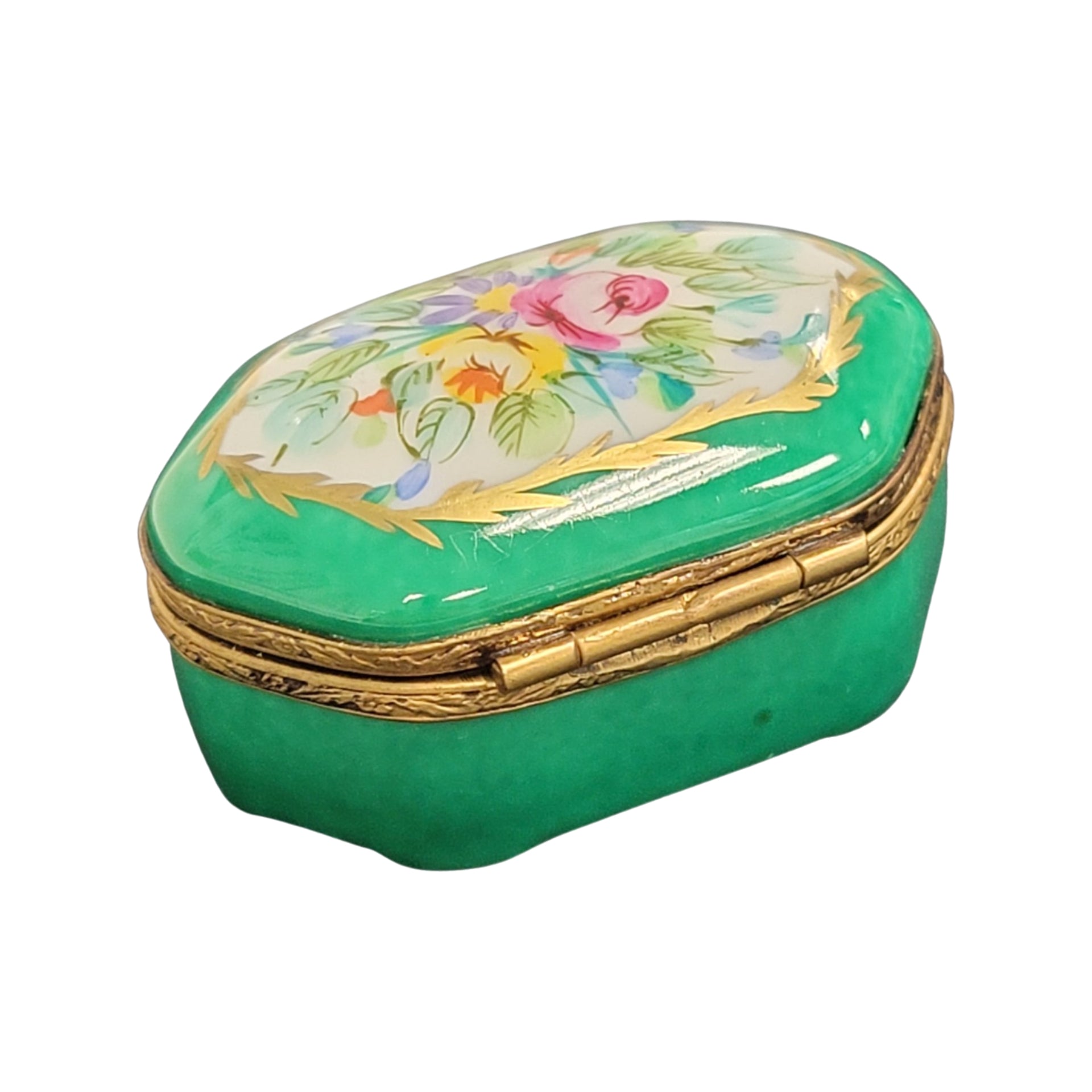 Lime Elegance Limoges Box Porcelain Limoges LIMOGES BOXES traditional French Trinket Box