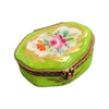 Lime Floral Elegance Box Porcelain Limoges LIMOGES BOXES traditional French Trinket Box