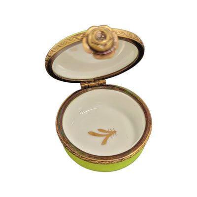 Lime Floral Limoges Box Porcelain Limoges LIMOGES BOXES traditional French Trinket Box