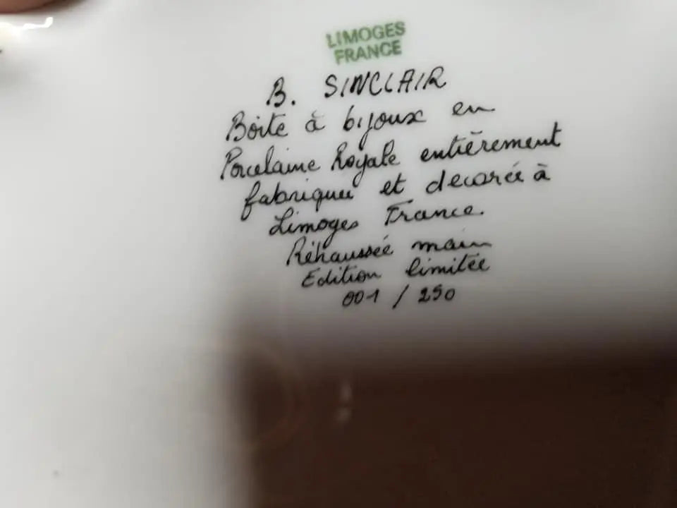 Limited Edition Lovers Jewelry Box Porcelain Limoges Jewelry Limoges Box Love Valentine French Trinket Box